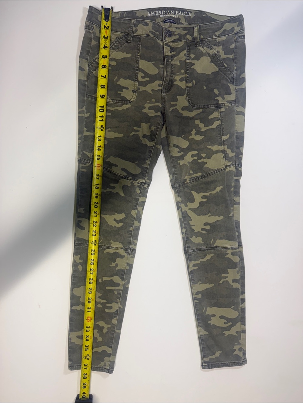American Eagle Outfitters Olive Camo Skinny Jeans - Picture 3 of 10